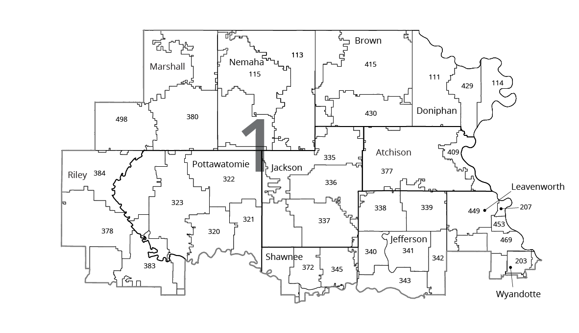Kansas Map of district 1
