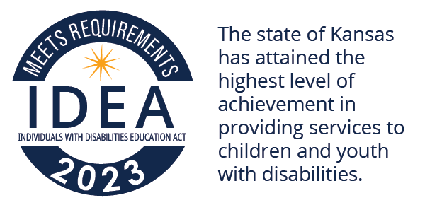 The State of Kansas has met Special Education Compliance Requirements Logo
